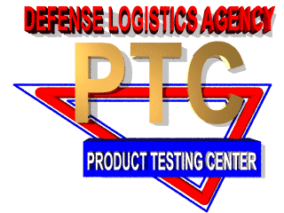 Product Test Center Logo. Has Defense Logistics Agency written in red at the top. A large gold PTC in the middle on top of a obtuse triangle and a Product Testing Center on a blue block background at the bottom. Product Test Center Logo. Has Defense Logistics Agency written in red at the top. A large gold PTC in the middle on top of a obtuse triangle and a Product Testing Center on a blue block background at the bottom.